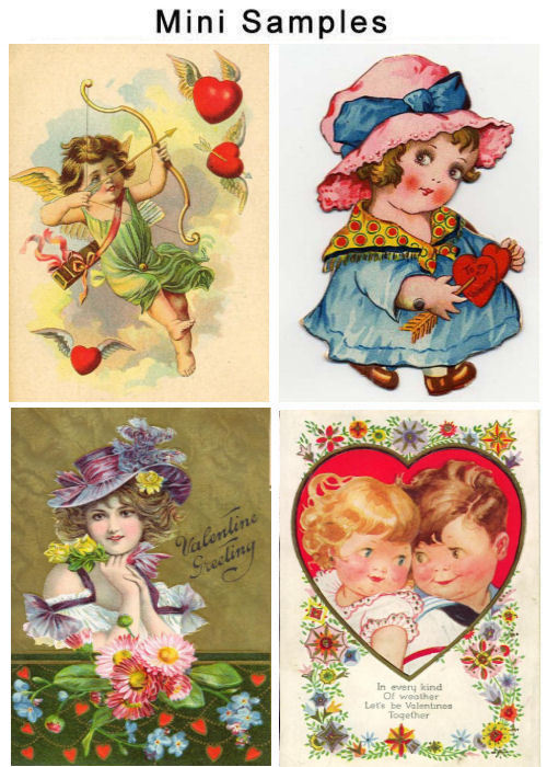 Product picture Vintage Valentine Card Images 1,200